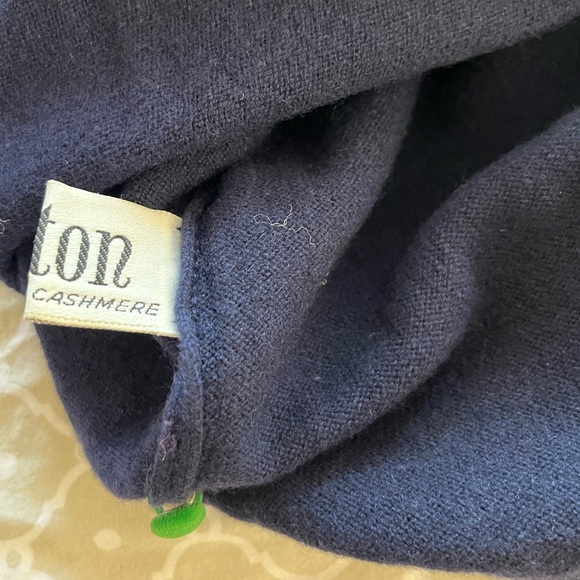 VTG 50s 🌺 XS/Small Dalton cashmere cardigan with velvet embroidered appliqués - Picture 4 of 6